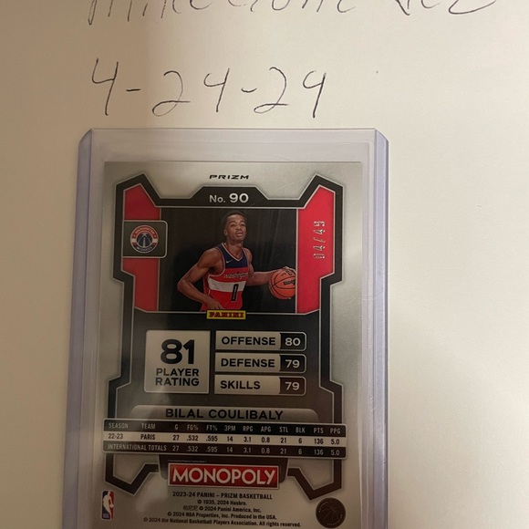 /49 bilal coulibaly monopoly prizm flawless condition - Picture 2 of 2